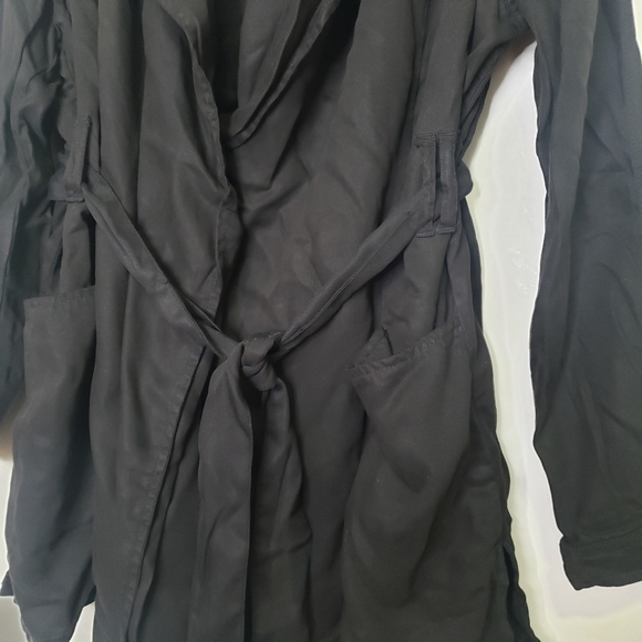 Tahari black waterfall self tie waist jacket nwt l - Picture 3 of 6